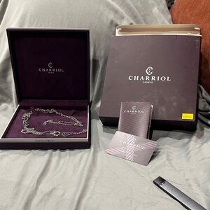Charriol Genevieve Heart Necklace 25-1-2” with box, papers and guarantee card